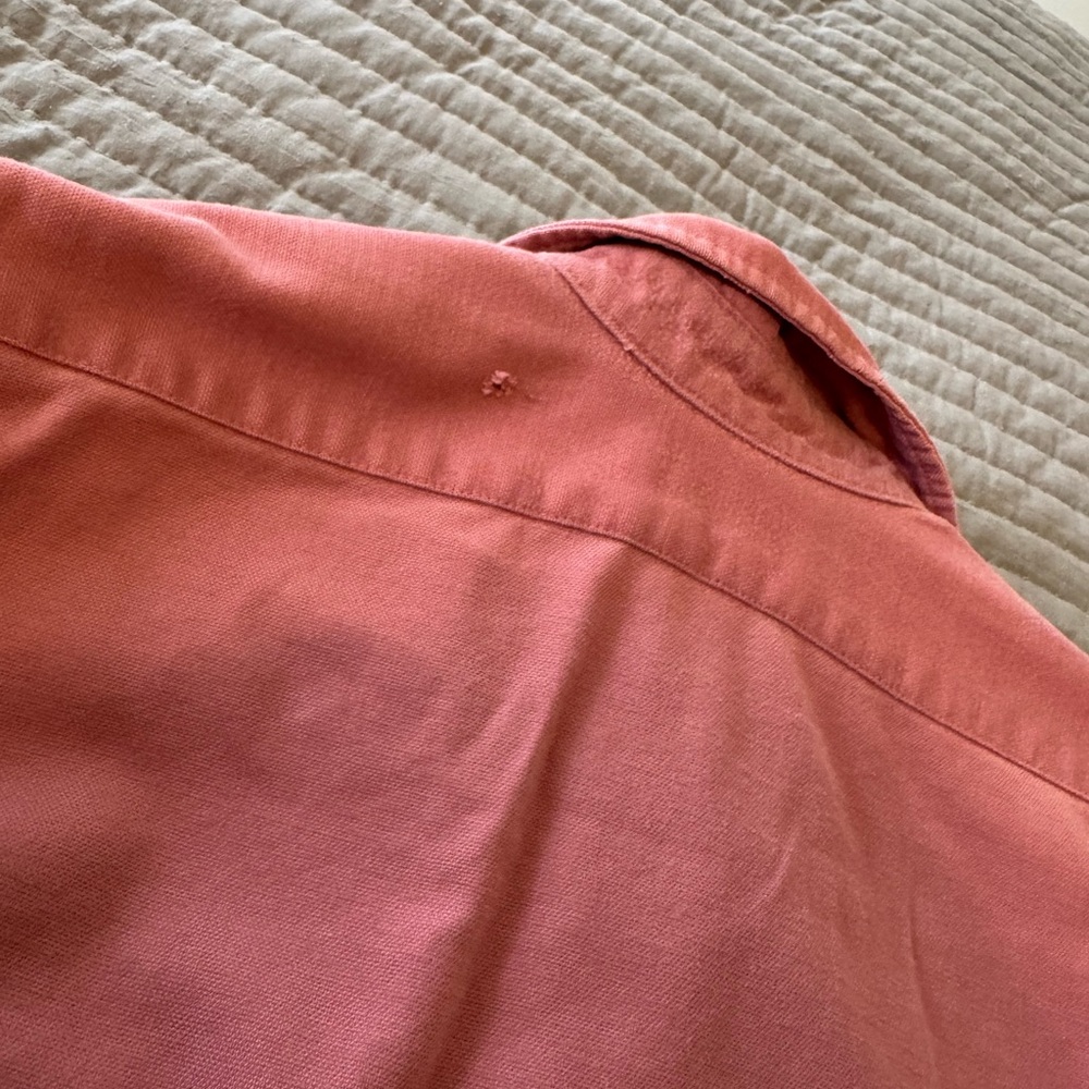 Vintage LL Bean Chamois Cloth Button Up Shirt Women's 8 Pink - Picture 8 of 8